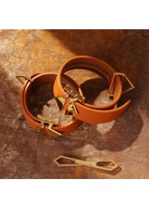 Lockink - Zestaw Mankietów Na Kostki I Nadgarstki Brązowy