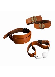 Lockink - Zestaw BDSM Do Krępowania Swojego Partnera Brązowy