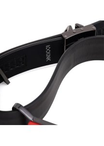 Lockink - Kompletny Zestaw Knebli BDSM Do Zamknięcia Buzi Partnera Czarno-Czerwony