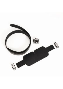 Lockink - Czarna Opaska Na Oczy Z Metalowymi Klamrami W Zestawie 