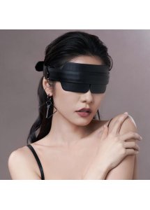 Lockink - Czarna Opaska Na Oczy Z Metalowymi Klamrami W Zestawie 