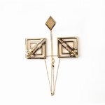 Lockink - Regulowane Zaciski Na Sutki Z Delikatną Zawieszką Złote