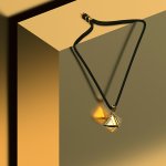 Lockink - Dyskretny Wibrator Kostka Wibracyjna Naszyjnik 2.0 Złota