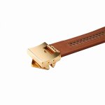 Lockink - Seksowna Luksusowa Skórzana Obroża Na Szyję Brązowa