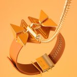 Lockink - Seksowna Luksusowa Skórzana Obroża Na Szyję Brązowa