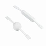 Lockink - Kompletny Zestaw Knebli BDSM Do Zamknięcia Buzi Partnera Brązowo-Biały