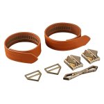 Lockink - Zestaw Regulowanych Mankietów Na Kostki I Nadgarstki Brązowy Hogtie Set