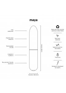 Love Not War - Wibrator Klasyczny Pocisk Maya Szary