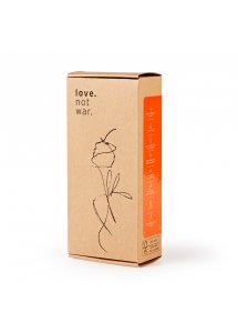 Love Not War - Wibrator Stymulujący Łechtaczkę i Punkt-G Laska Pomarańczowy