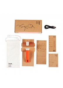 Love Not War - Wibrator Stymulujący Łechtaczkę i Punkt-G Laska Pomarańczowy