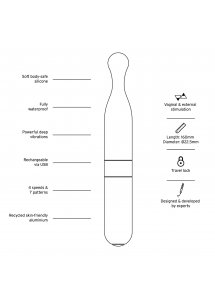 Love Not War - Wibrator Do Stymulacji Łechtaczki Meile Szary