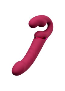 Lovense - Wielofunkcyjny Wibrator Lapis Zakrzywiony Z Dwoma Końcówkami Czerwony