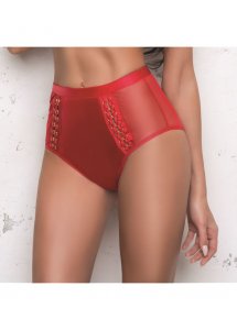 Majtki Z Podwyższonym Stanem I Pleceniem Olivia - Me Seduce Czerwony