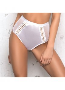 Majtki Z Podwyższonym Stanem I Pleceniem Olivia - Me Seduce Biały