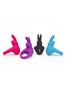 Pierścień wibrujący na penisa - Happy Rabbit Rechargeable Vibrating Rabbit Cock Ring Fioletowy