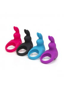 Pierścień wibrujący na penisa - Happy Rabbit Rechargeable Vibrating Rabbit Cock Ring Fioletowy