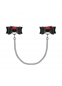 Obsessive - Seksowne Kajdanki Z Metalowym Łańcuszkiem i Kokardką A745