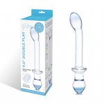 Glas - Podwójne Szklane Dildo Double Play Dual Ended Przezroczyste 22 cm