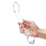 Glas - Podwójne Szklane Dildo Double Play Dual Ended Przezroczyste 22 cm