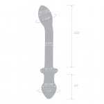 Glas - Podwójne Szklane Dildo Double Play Dual Ended Przezroczyste 22 cm