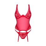 Obsessive - Seksowny Czerwony Gorset + Stringi Lacelove