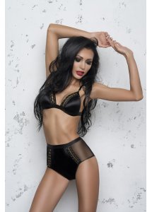 Luksusowy Zestaw Z Pleceniem I Złotymi Dodatkami Olivia - Me Seduce Czarny