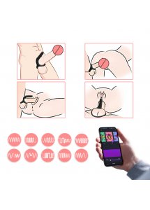 Magic Motion - Pierścień Na Penisa Ze Stymulacją Kobiety I Aplikacją Czarny Rise Smart