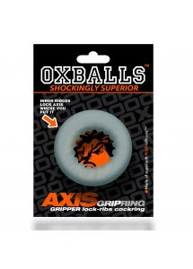 Oxballs - Pierścień Erekcyjny Axis Na Penisa Z Wypukłościami Przezroczysty 5 cm