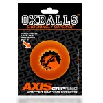 Oxballs - Pierścień Erekcyjny Axis Na Penisa Z Wypukłościami Pomarańczowy 5 cm