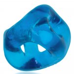 Oxballs - Pierścień Erekcyjny Na Penisa Z 3 Otworami Tri-Sport XL Niebieski