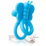 Pierścień wibrujący motylek na penisa - The Screaming O- Charged Monarch Wearable Butterfly Vibe  Niebieski