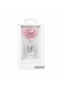 Pillow Talk -  Szklany Korek Analny Róża Z Pociskiem Rosy Luxurious Glass