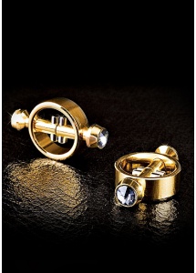 PIPEDREAM Fetish Fantasy Gold - Eleganckie ZŁOTE kolczyki  ZACISKI na sutki