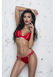 Pleciony Seksowny Zestaw Stanik I Majtki Isabella - Me Seduce Czerwony