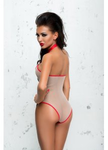 Seksowne Body Wyszczuplające Ze Złotymi Dodatkami Odette - Me Seduce Czerwony