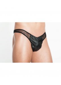 Seksowne Męskie Majteczki Z Ekoskóry Armand - Me Seduce Czarny