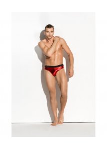 Seksowne Męskie Majtki Z Ekoskóry Emilio - Me Seduce Czerwony