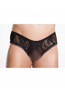 Seksowne Męskie Majtki Z Koronki Etienne - Me Seduce Czarny