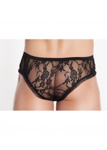 Seksowne Męskie Majtki Z Koronki Etienne - Me Seduce Czarny