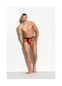 Seksowne Stringi Z Poziomymi Paskami Aron - Me Seduce Czerwony