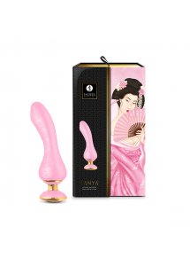 Shunga - Luksusowy Wibrator Z Wygodnym Uchwytem Sanya Różowy