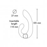 Shunga - Podwójny Wibrator Do Punktu-G i Łechtaczki MIYO Czarny