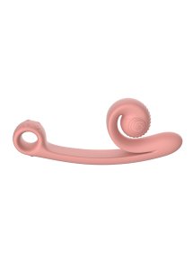 Snail Vibe - Silikonowy Wibrator Z Podwójną Stymulacją Snail Vibe Curve Jasny Różowy