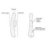 Lioness - Wibrator Lioness 2.0 Podwójny Króliczek Szary