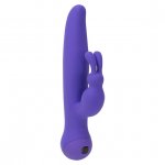 Swan - Wibrator Króliczek Podwójna Rozkosz Fioletowy Duo