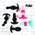FeelzToys - Silikonowy Plug Analny Potrójny Kotwica Czarny