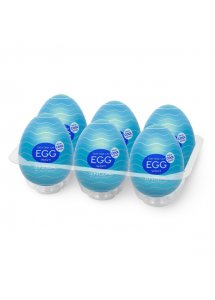 Tenga - Zestaw 6-Jednorazowych Masturbatorów Chłodzących Egg Wavy II Cool Edition