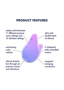 SATISFYER - WIBRATOR PULSACYJNY FIOLET/RÓŻ