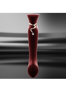 Wibrator grzejący pulsujący do punktu G - Zalo Queen Set G-Spot Pulsewave Vibrator   Czerwony
