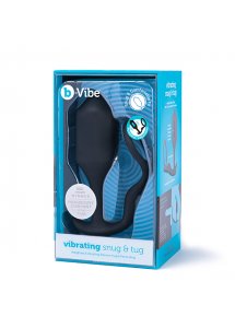 Wibrujący korek analny z pierścieniem na penisa - B-Vibe Vibrating Snug & Tug XL
